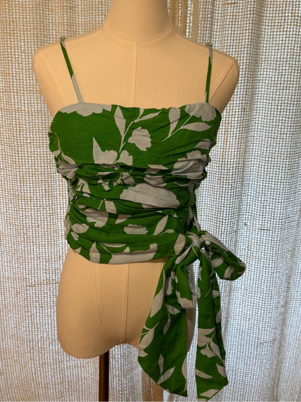 Kate Spade x Target NWT Green Floral Tie-Side Spaghetti Strap Camisole